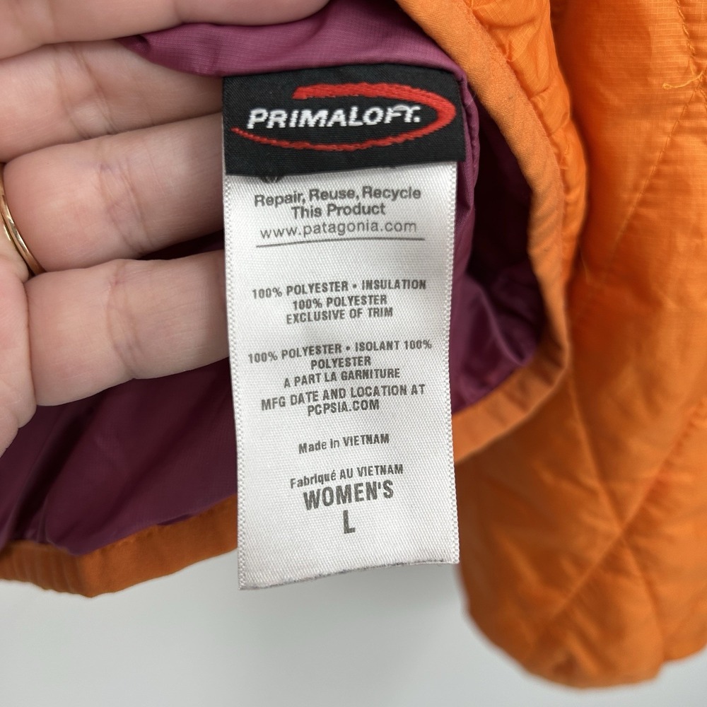 Patagonia Womens Nano Puff 1/2 Zip Pullover Size L Quilted Outdoors Primaloft - Picture 6 of 8